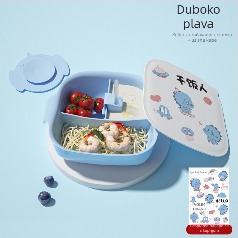 DIY dječji tanjur s integriranim pretincima – PP materijal, marka mitoo baby, pogodno za djecu iznad 6 mjeseci