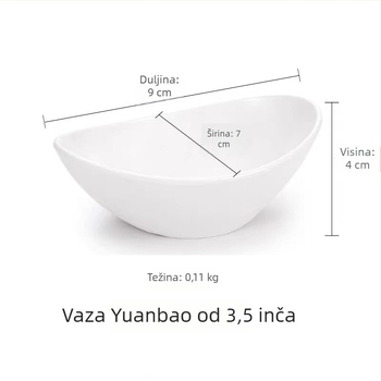 Keramička posuda za umakanje, nepravilnog oblika, jednobojni uzorak, moderni minimalistički stil, otporna na mikrovalnu