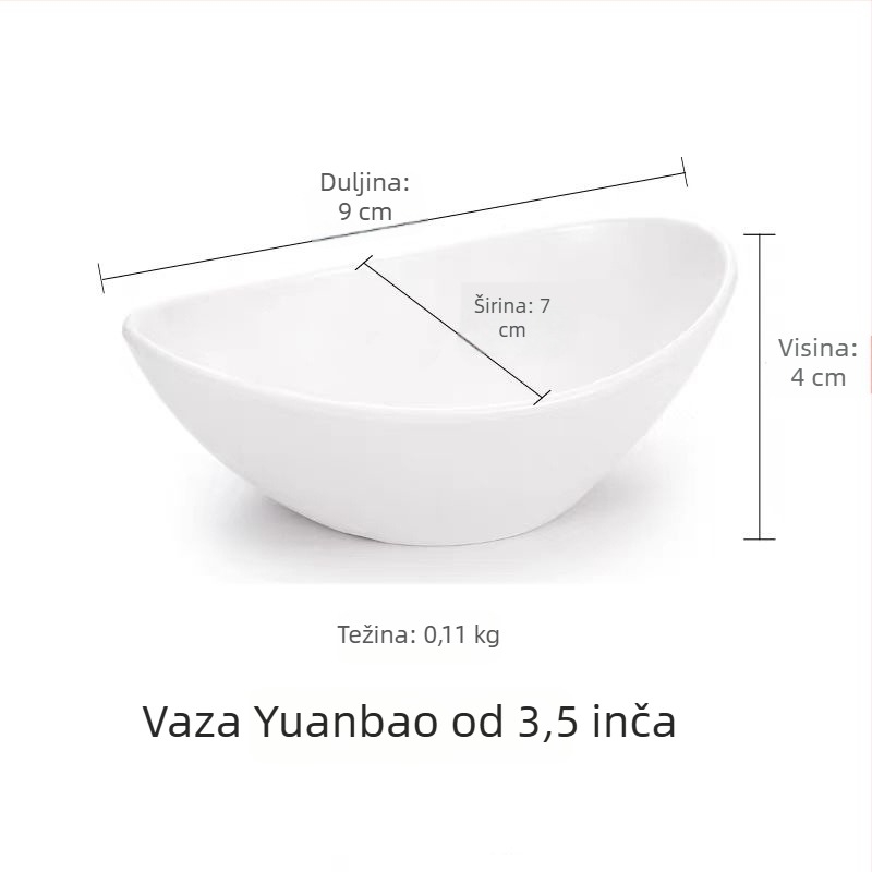 Keramička posuda za umakanje, nepravilnog oblika, jednobojni uzorak, moderni minimalistički stil, otporna na mikrovalnu