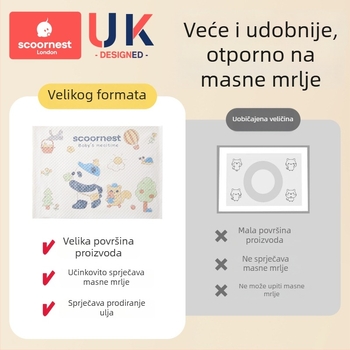Jednokratni podmetač za stol za djecu, kvadratni, cartoon uzorak, papir od drvnih vlakana