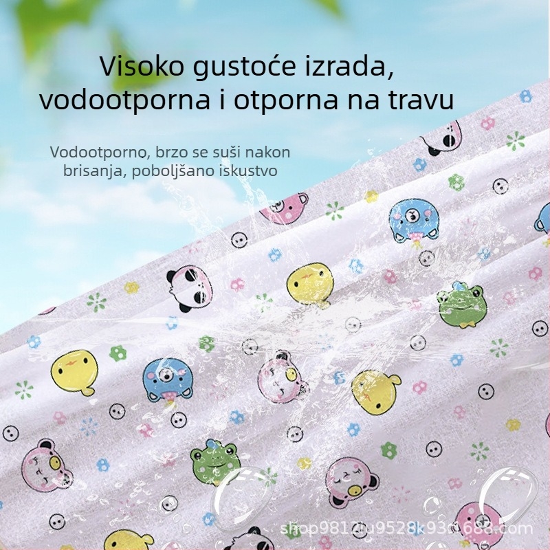 Jednokratna piknik podloga, od netkanog materijala, otporna na vlagu i vodootporna, debela za kampiranje, prijenosna travnata podloga