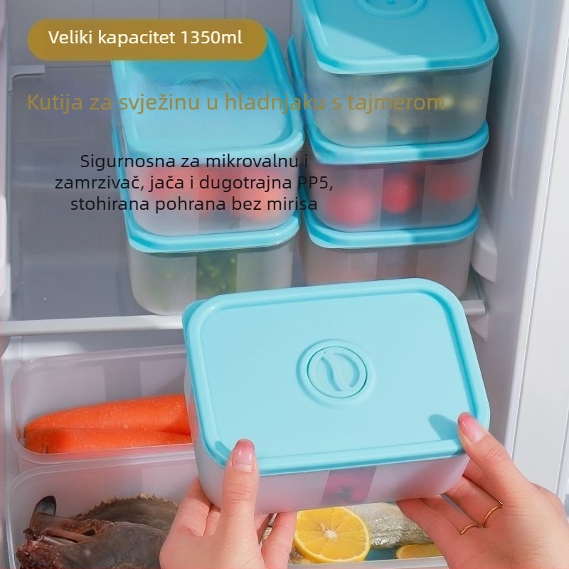 Plastična pravokutna višenamjenska kutija za hranu, s dubokim i čvrstim dizajnom, pogodna za mikrovalnu, za kampiranje