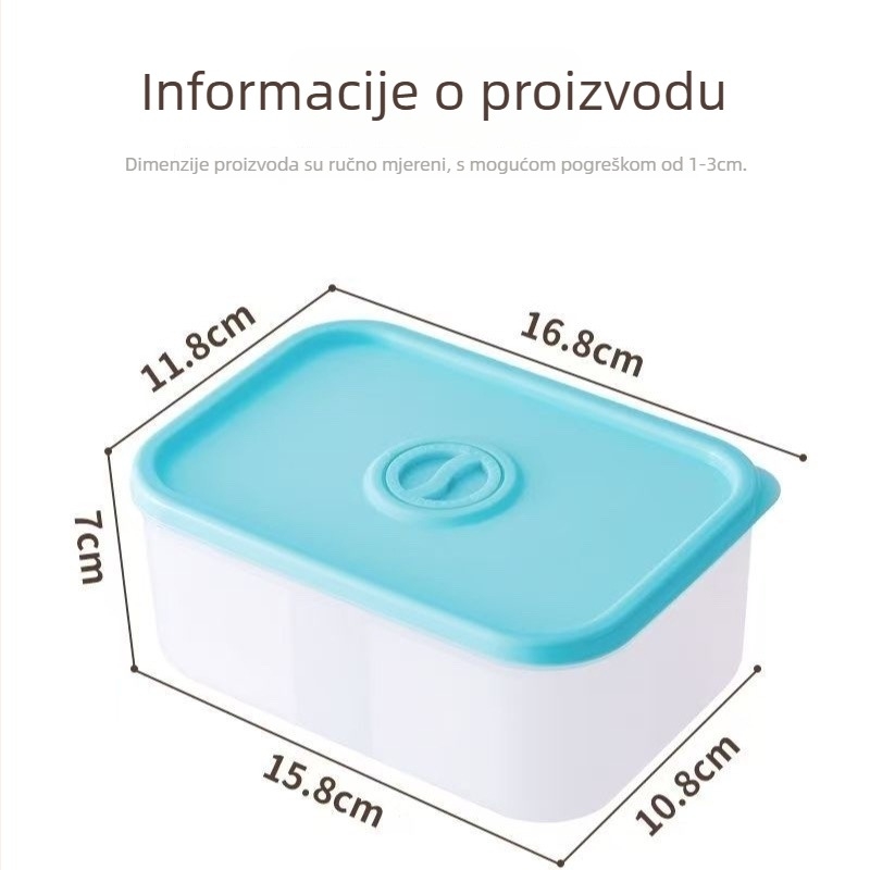 Plastična pravokutna višenamjenska kutija za hranu, s dubokim i čvrstim dizajnom, pogodna za mikrovalnu, za kampiranje