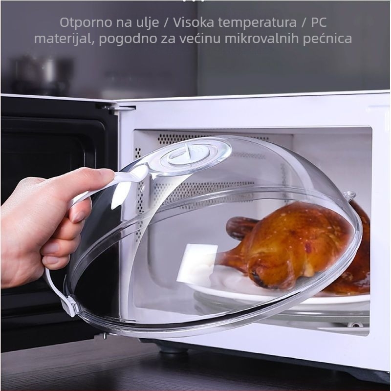 Poklop za zagrijavanje u mikrovalnoj pećnici, poklop protiv prskanja za posuđe, plastični materijal za hranu, otporan na visoke temperature, otporan na prašinu, pogodan za hladnjak, PP brtva