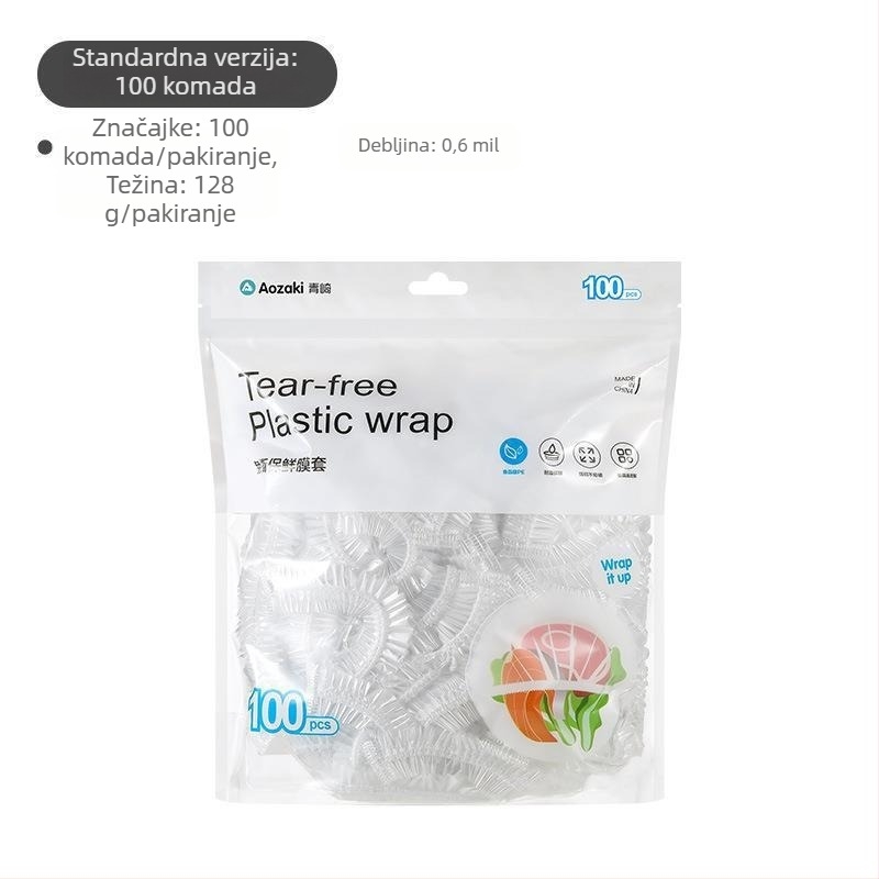 Plastična folija za čuvanje hrane, AZOKI AISAKI, kućna upotreba, pakiranje 100 kom.