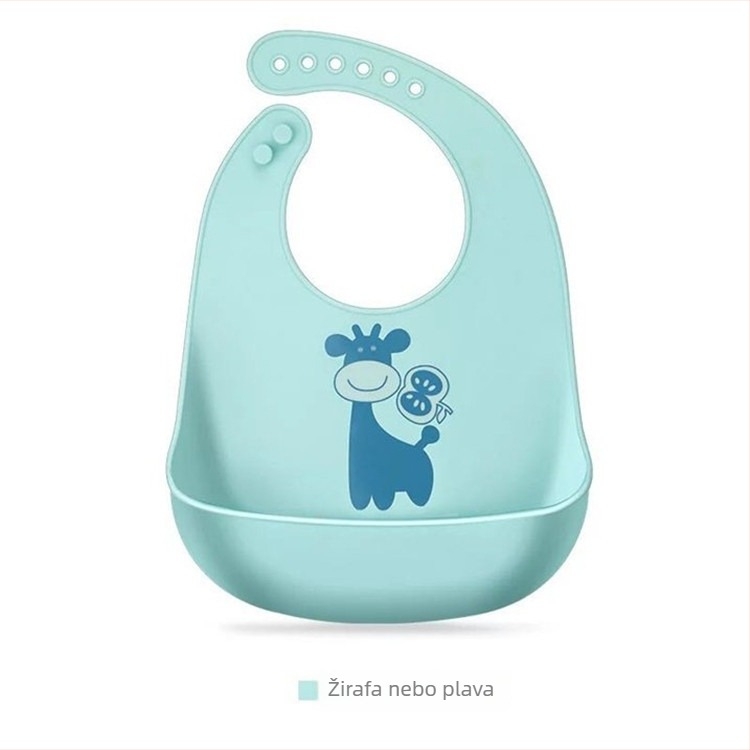 Silikonski dječji ubrus za hranjenje — minimalistički stil; materijal: silikon; pogodno za djecu stariju od 3 mjeseca; stil posude za mlijeko: dvije kvadrate; set: 1 komad