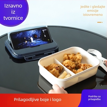 Bento kutija za ručak, kompatibilna s mikrovalnom pećnicom, izolirana, s više pretinaca, 800–1000 ml, plastična
