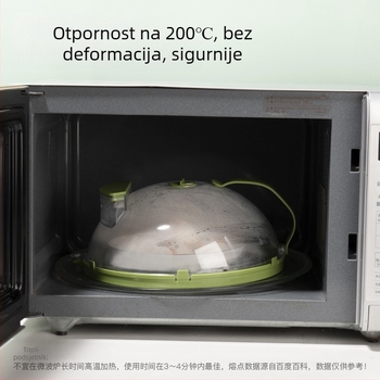 Poklopac za mikrovalnu protiv prskanja, toplinski otporan plastični materijal, za zagrijavanje hrane i očuvanje svježine; otporan na ulje; marka Hui qisi; stil moderan jednostavan (Materijal: plastika; Marka: Hui qisi; Stil: modernan jednostavan)