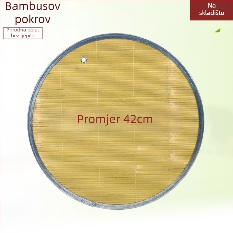 Bambusov tanjur za knedle s toplinskom izolacijom i kružnim poklopcem — prvoklasna kvaliteta, moderan minimalistički stil