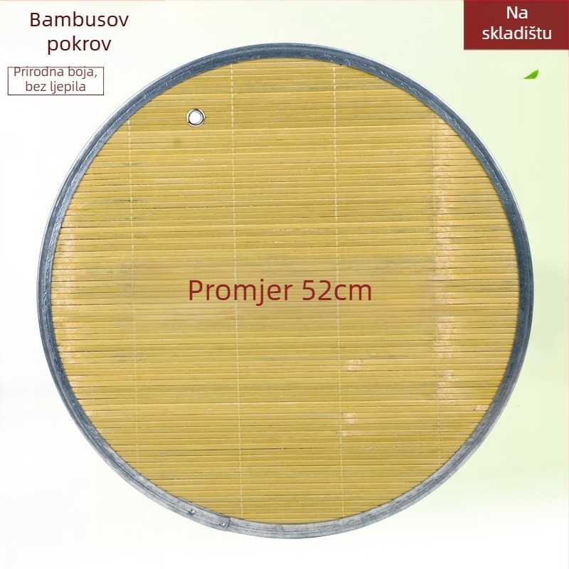 Bambusov tanjur za knedle s toplinskom izolacijom i kružnim poklopcem — prvoklasna kvaliteta, moderan minimalistički stil