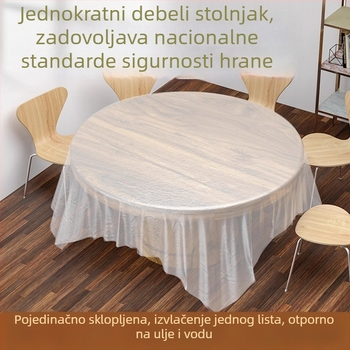 Set od 10 debelih jednokratnih plastičnih stolnjaka, pravokutnog oblika, za vjenčanja, piknike i kućnu upotrebu