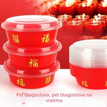 Jednokratna kutija za svečane prilike, plastična (mikrovalna pećnica: nije kompatibilna; nije biološki razgradiva)