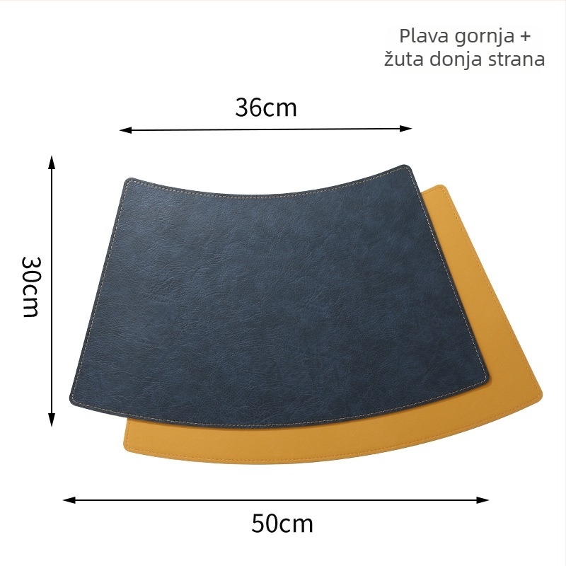Kožna podmetač za stol, jednostavan jednobojni dizajn, luksuzan stil