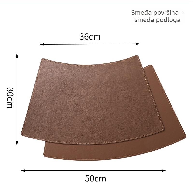 Kožna podmetač za stol, jednostavan jednobojni dizajn, luksuzan stil