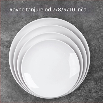 Melamin kružni plosnati tanjur, zapadni stil, različiti uzorci, tisk logotipa i prilagodba dostupni