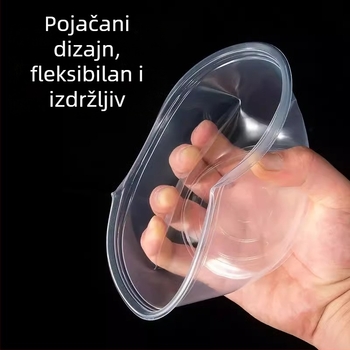 Set jednokratnih plastičnih zdjelica, okruglog oblika, za hranu, biološki razgradivo, nije pogodno za mikrovalnu pećnicu
