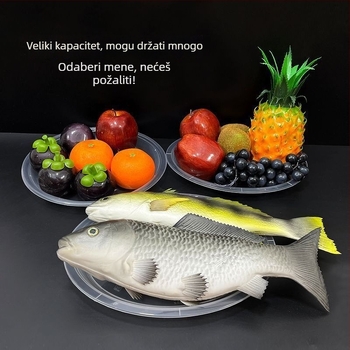 Kružni jednokratni plastični tanjur, proziran (Kategorija: Jednokratni plastični tanjur; Materijal: Plastika; Trajanje roka: 1 godina; Obrada i prilagodba: Ne)