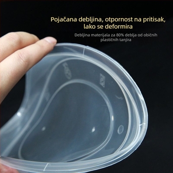 Kružni jednokratni plastični tanjur, proziran (Kategorija: Jednokratni plastični tanjur; Materijal: Plastika; Trajanje roka: 1 godina; Obrada i prilagodba: Ne)