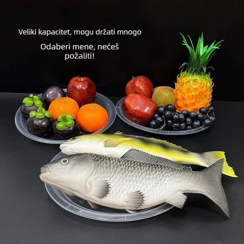 Kružni jednokratni plastični tanjur, proziran (Kategorija: Jednokratni plastični tanjur; Materijal: Plastika; Trajanje roka: 1 godina; Obrada i prilagodba: Ne)