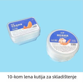 Set jednokratnih kutija za ručak: pravokutne i kružne, debeli PP plast, otporno na mikrovalnu, 20 kom.