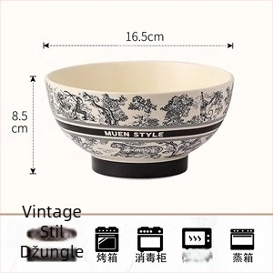 Set zdjela i tanjura za kućnu upotrebu — keramika, kineski stil, lagani luksuz i retro dojam, marka Enny (keramika; kineski stil; lagani luksuz i retro dojam)