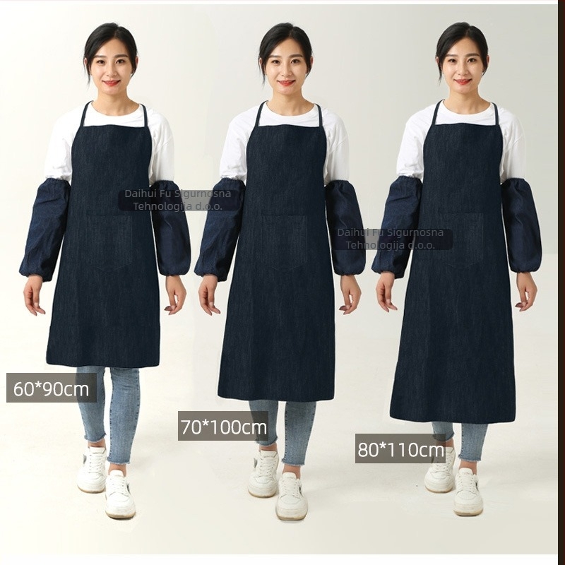 Denim pregača za zavarivanje s džepom, robusna, otporna na zaprljanje i trošenje