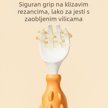 Set pribora za bebe - vilica i žlica, 2 komada, PP materijal, za djecu od 3 mjeseca