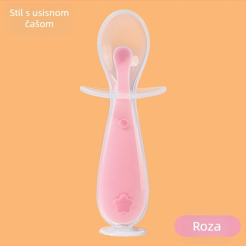 Warburg Silikonska žličica za bebe – obučna žličica, silikon, za djecu od 6 mjeseci, 1 paket