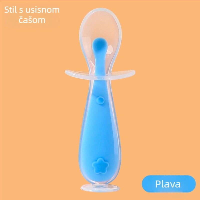Warburg Silikonska žličica za bebe – obučna žličica, silikon, za djecu od 6 mjeseci, 1 paket