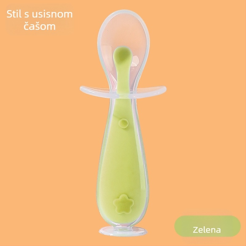 Warburg Silikonska žličica za bebe – obučna žličica, silikon, za djecu od 6 mjeseci, 1 paket