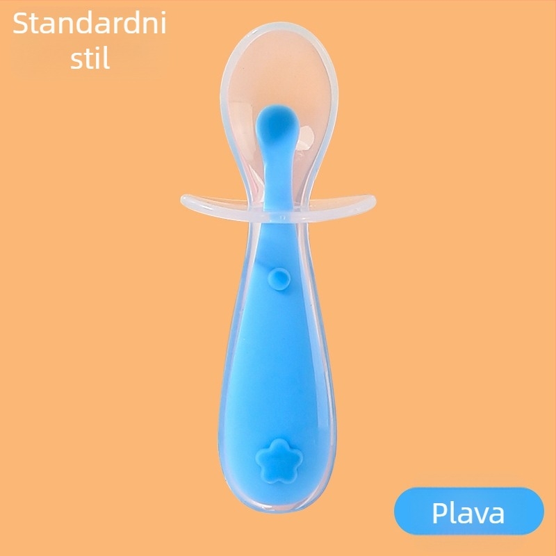 Warburg Silikonska žličica za bebe – obučna žličica, silikon, za djecu od 6 mjeseci, 1 paket