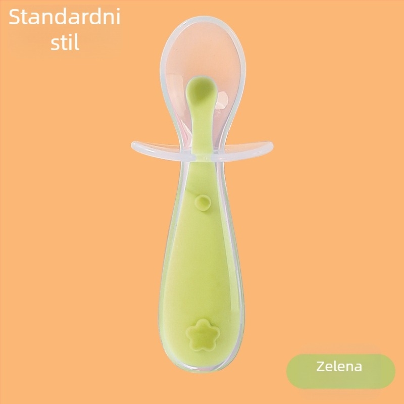 Warburg Silikonska žličica za bebe – obučna žličica, silikon, za djecu od 6 mjeseci, 1 paket