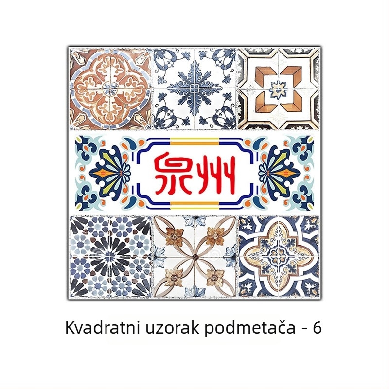 Exhibition Cat keramički podmetač za čaj, protuklizni, upijački i izolacijski, jednofarbni dizajn, okrugli ili kvadratni oblik, kineski stil.