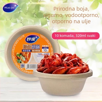 Miaojie Biodegradabilna Papirnata Ovalna Jednokratna Posuda Za Roštilj i Hot Pot