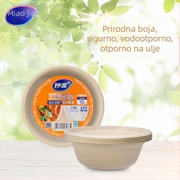 Miaojie Biodegradabilna Papirnata Ovalna Jednokratna Posuda Za Roštilj i Hot Pot