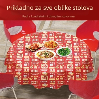 Jednokratni banketni stolnjak - polietilenski plast, otporan na masnoće i mrlje.