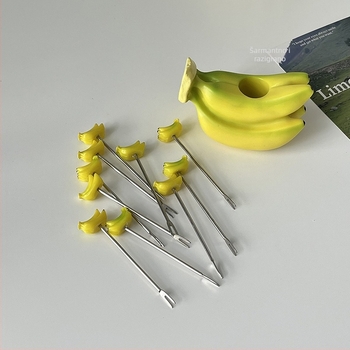 Set vilica za voće od nehrđajućeg čelika, Ins stil, svježi i sladak dizajn