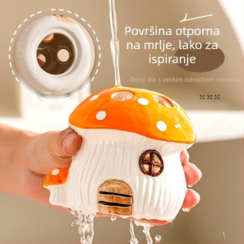 Set vilica za voće s oblikom gljive za kućnu upotrebu, kreativne male vilice od nehrđajućeg čelika s posudom za pohranu, slatke i sigurne za djecu