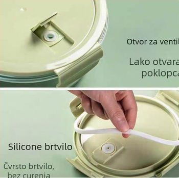 Langjie Kružni stakleni poklop za kutiju za ručak, mikrovalna sigurnost, 800–1000 ml, visoko borosilikatno staklo, prilagodljivo s logotipom