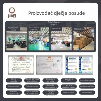 Jiayibaby Crtani dječji posuda za hranjenje – PP materijal, za djecu od 6 mjeseci, 48 komada u kutiji