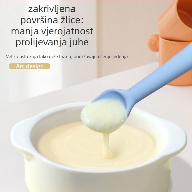Žličica za hranjenje beba, silikon, dizajn dinosaura, za bebe starije od 6 mjeseci, komplet 1 kom, težina 20 g
