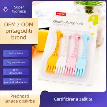 Set vilica za voće s cartoon dizajnom za djecu, plastični, marka Anya