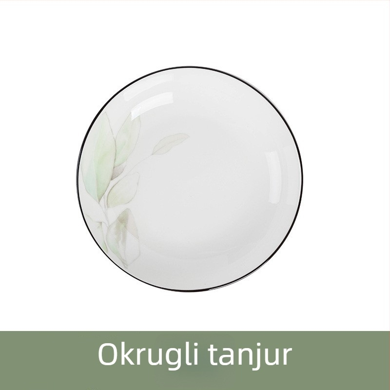 Baichuang porcelanske tanjuri, set od 10 komada, promjer 18 cm, cvjetni uzorak, kineskog stila posuđe za stol