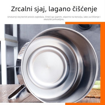 Dvostruko slojevita kutija za ručak od nehrđajućeg čelika sa pretincima i poklopcem, kapacitet 4.1–5 L, nije mikrovalna, za odrasle
