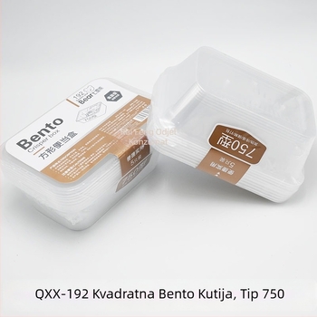 Jednokratna plastična kutija za obrok s poklopcem, prozirna, debela, pravokutna i okrugla — Seven bears