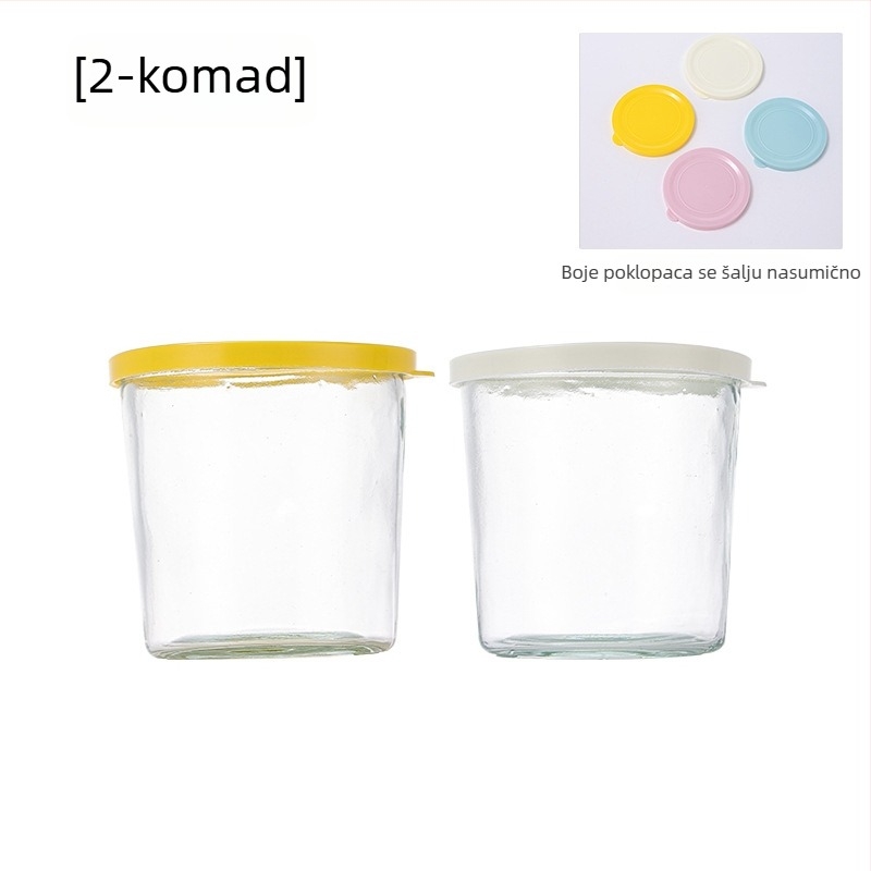 Staklena kutija za pohranu hrane, staklo, Novi kineski stil, Bez branda, Bez uvoza