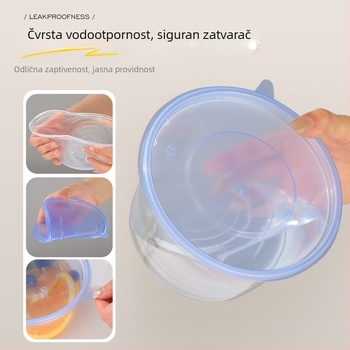 Jednokratna okrugla prozirna kutija za obrok s poklopcem i plastičnom zdjelom