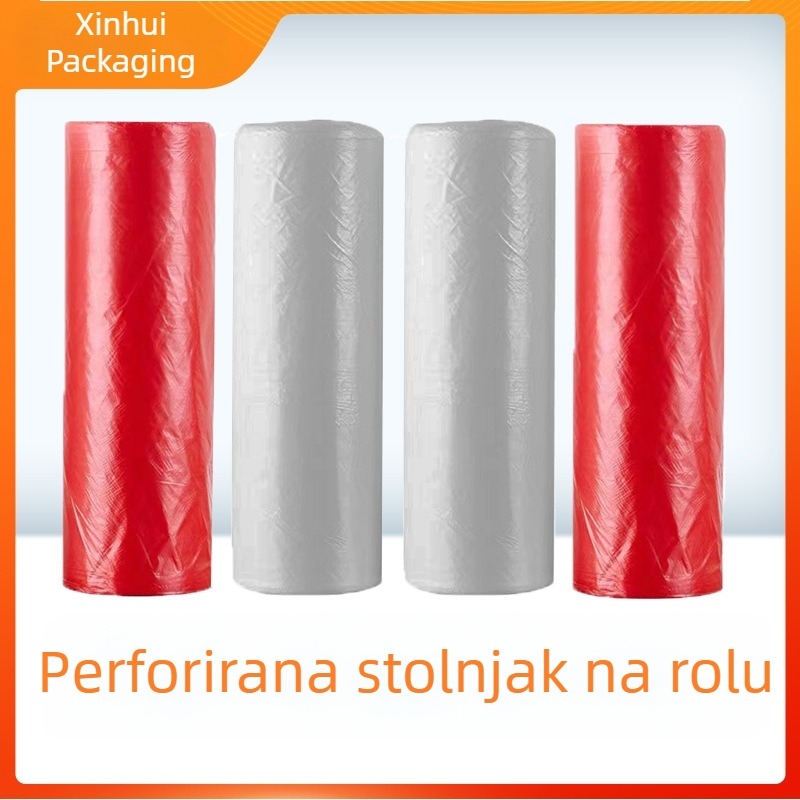 Debeli jednokratni plastični stolnjak, perforirana rola, kvadratnog oblika