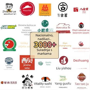 Jednokratni set štapić za jelo (tri ili četiri komada) s Kraft papirnom pakiranjem, biorazgradivo, moguć ispis logotipa i prilagodba, 500 paketa po kutiji