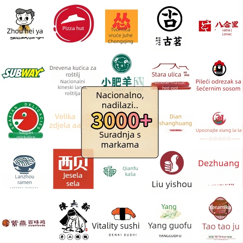 Jednokratni set štapić za jelo (tri ili četiri komada) s Kraft papirnom pakiranjem, biorazgradivo, moguć ispis logotipa i prilagodba, 500 paketa po kutiji